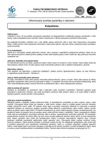 Kolpokleiza - Fakultní nemocnice Ostrava