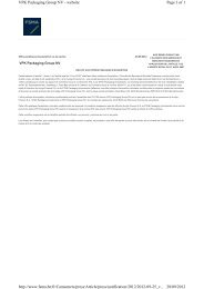 Page 1 of 1 VPK Packaging Group NV - website 28/09/2012 http ...