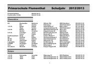 Adressen der Lehrpersonen - Flumenthal