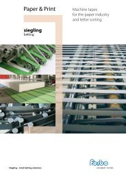 Machine Tapes for the Paper Industry and Letter ... - Forbo Siegling