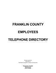 franklin county employees telephone directory - Franklin County, Ohio