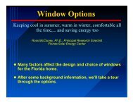 Selecting Windows - Florida Solar Energy Center