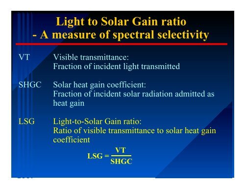 Selecting Windows - Florida Solar Energy Center