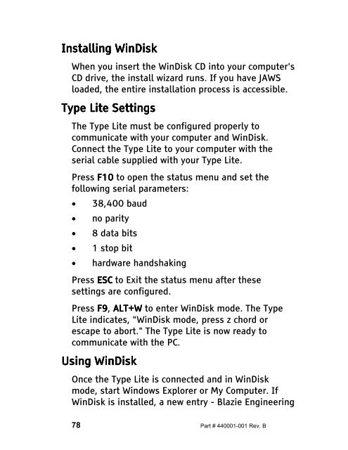 The Type Lite User Guide - Freedom Scientific