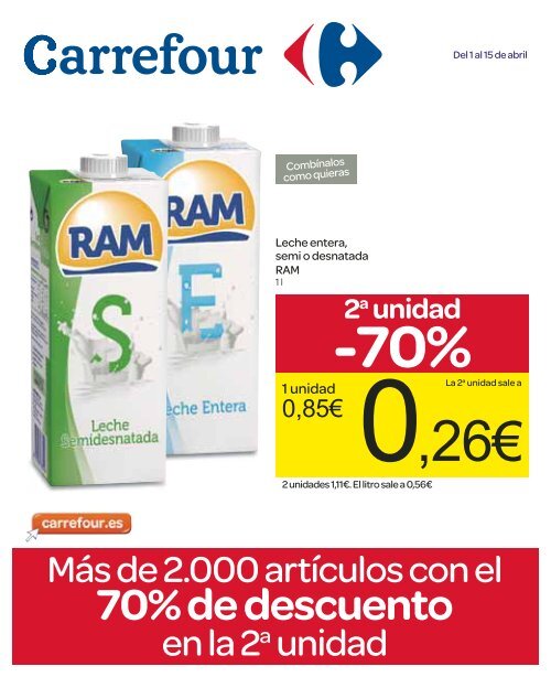 2a unidad -70% - Carrefour España