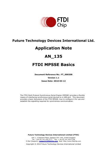 FTDI MPSSE Basics