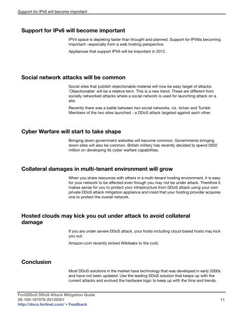 FortiDDos DDoS Attack Mitigation Guide - Fortinet