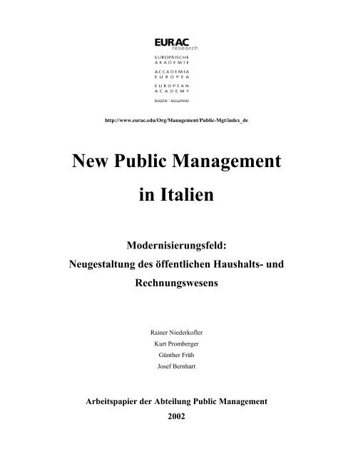 New Public Management in Italien