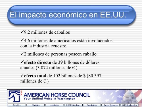 El impacto económico del Sector Ecuestre en España: Una primera ...