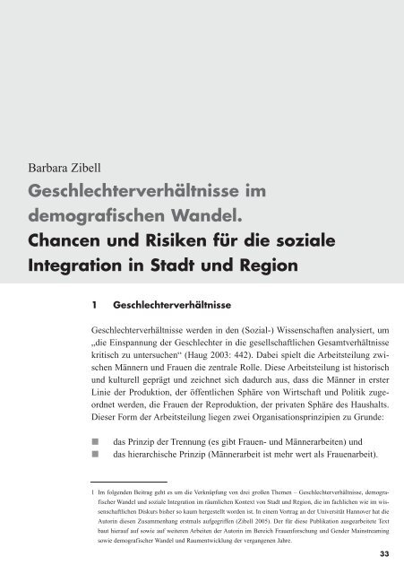 Demografischer Wandel und Frauen - Denkanstöße - frauennrw.de