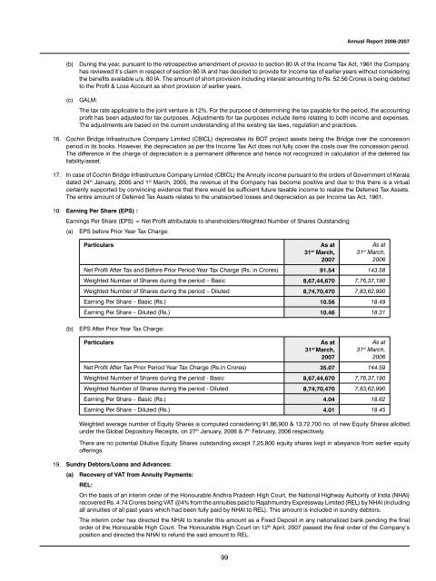 Annual Report 2006-2007 - Gammon India