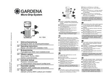 Gebrauchsanweisung - Gardena-ersatzteile.ch