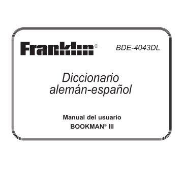 Diccionario alemán-español - Franklin Electronic Publishers, Inc.