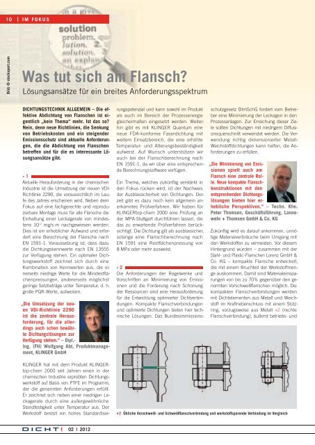 Was tut sich am Flansch? - ISGATEC GmbH