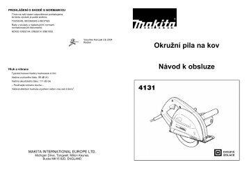 Návod k použití Kotoučová pila na kov MAKITA 4131