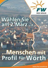 Wählen Sie am 2.März ... Wählen Sie am 2. März - Freie Wähler Wörth