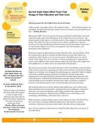 The Gifted Teen Survival Guide press release - Free Spirit Publishing