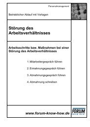 Störung des Arbeitsverhältnisses