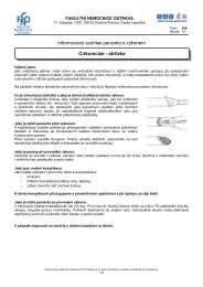 Cirkumcize - obřízka - Fakultní nemocnice Ostrava