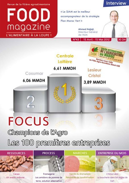 Les 100 premières entreprises - FOOD MAGAZINE