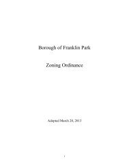 Final Draft - Borough of Franklin Park Zoning Ordinance