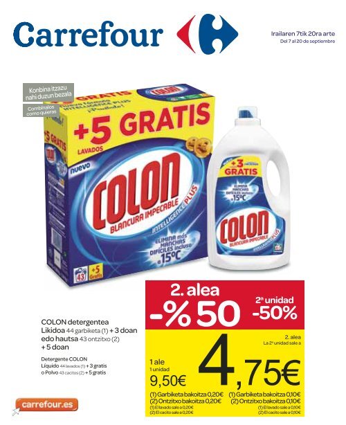 2a unidad -50% - Carrefour