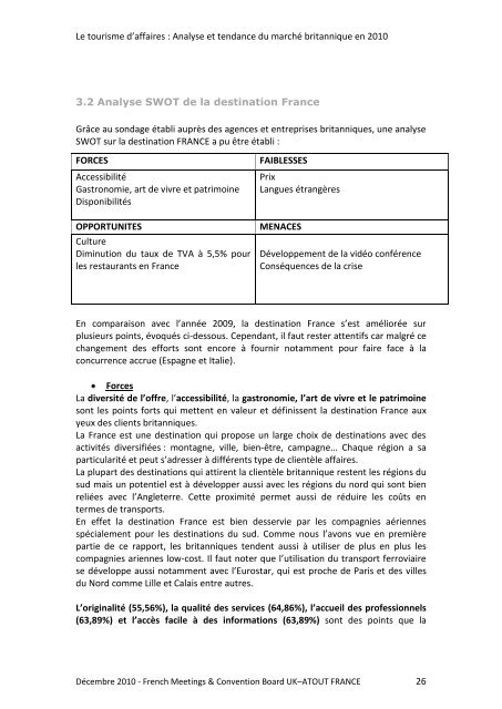 Analyse et tendances du marché britannique du tourisme d'affaire ...