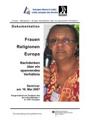 Frauen Religionen Europa - Deutscher Frauenrat