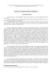 paul et l'enseignement de jesus - Faculté Libre de Théologie ...