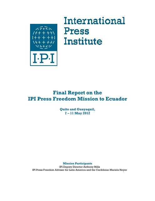 Report - International Press Institute