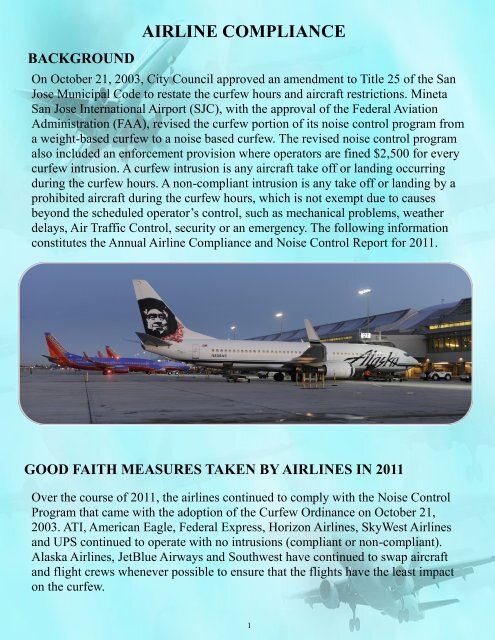 Annual Noise Report - San Jose International Airport (SJC)
