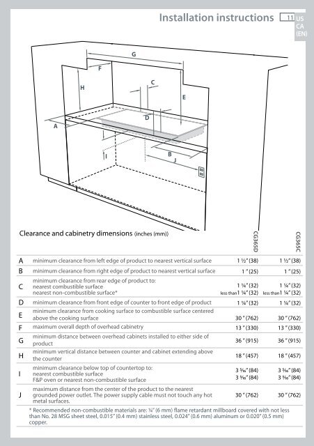 Installation instructions - Fisher & Paykel