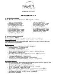 Jahresbericht 2010 - Einstiegsseite Frauenverein Ettiswil