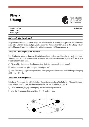 Physik II Übung 1