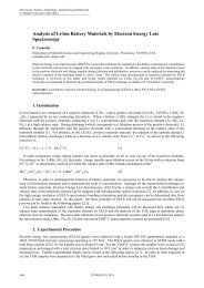 Analysis of Li-Ion Battery Materials by Electron Energy Loss ...