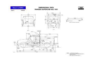 DIMENSIONAL DATA RANGER SUPERCAB 4X2 / 4X4 - Ford Fleet