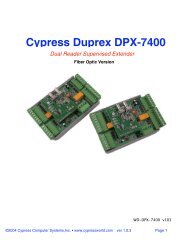 Cypress Duprex DPX-7400 - Galaxy Control Systems