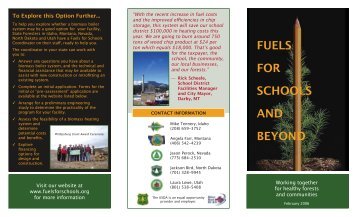 Fuels for Schools and Beyond Brochure