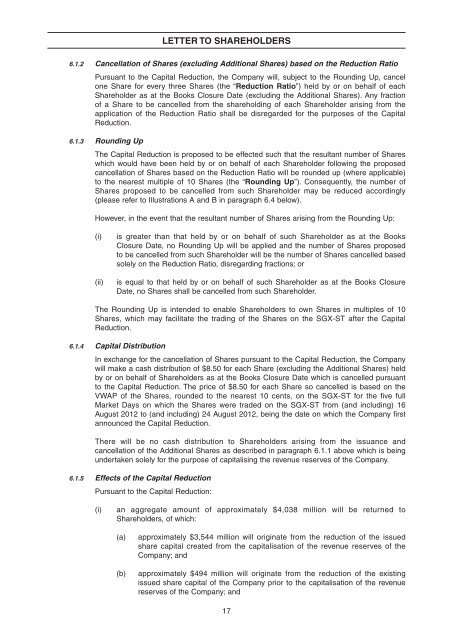 Circular to Shareholders - Fraser and Neave Limited