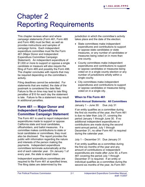 Independent Expenditures - Fair Political Practices Commission ...