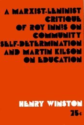 A Marxist-Leninist Critique of Roy Innis on ... - Freedom Archives
