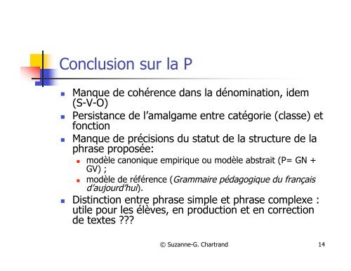 Initiation à la grammaire scolaire « nouvelle » ou ... - Université Laval