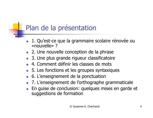 Initiation à la grammaire scolaire « nouvelle » ou ... - Université Laval