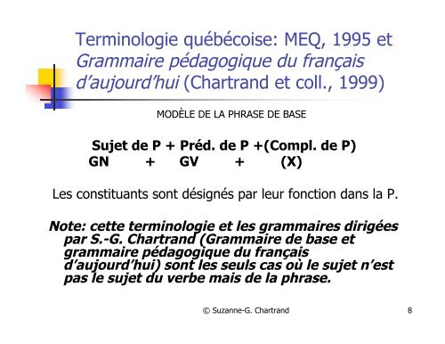 Initiation à la grammaire scolaire « nouvelle » ou ... - Université Laval