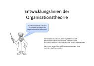 Entwicklungslinien der Organisationstheorie 21-10-2010 ...