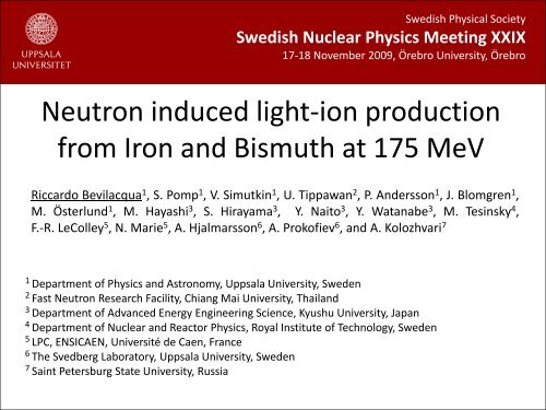 Neutron induced light-ion production from Iron and Bismuth at 175 ...