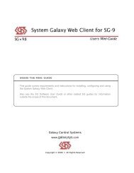 SG9 Web Client - Galaxy Control Systems