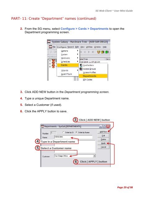 SG9 Web Client - Galaxy Control Systems