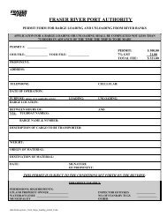 Permit for Barge Loading or Unloading from River Banks