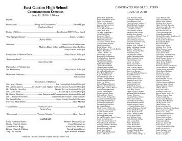 East Gaston High School - Gaston County Schools